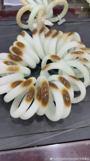 和田玉糖白玉手镯上新,红糖白肉,白度一级白,老坑料子