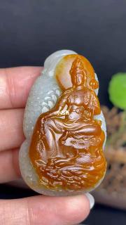 和田玉精品老料御龙观音